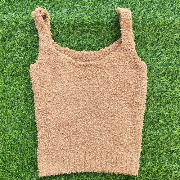 • Skims • Cozy Knit Tank Top Scoop Neck Camel Brown XXS/XS Women’s Casual - Picture 6 of 7